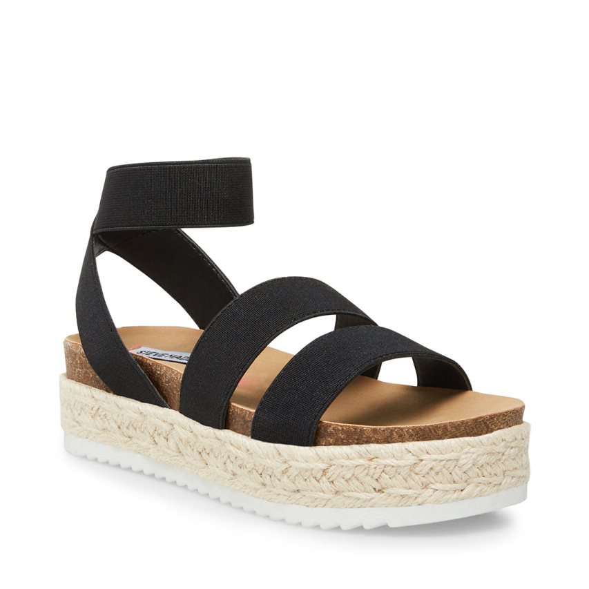 Black Steve Madden Jkimmie Kids' Platform Sandals | PH 6289KJO